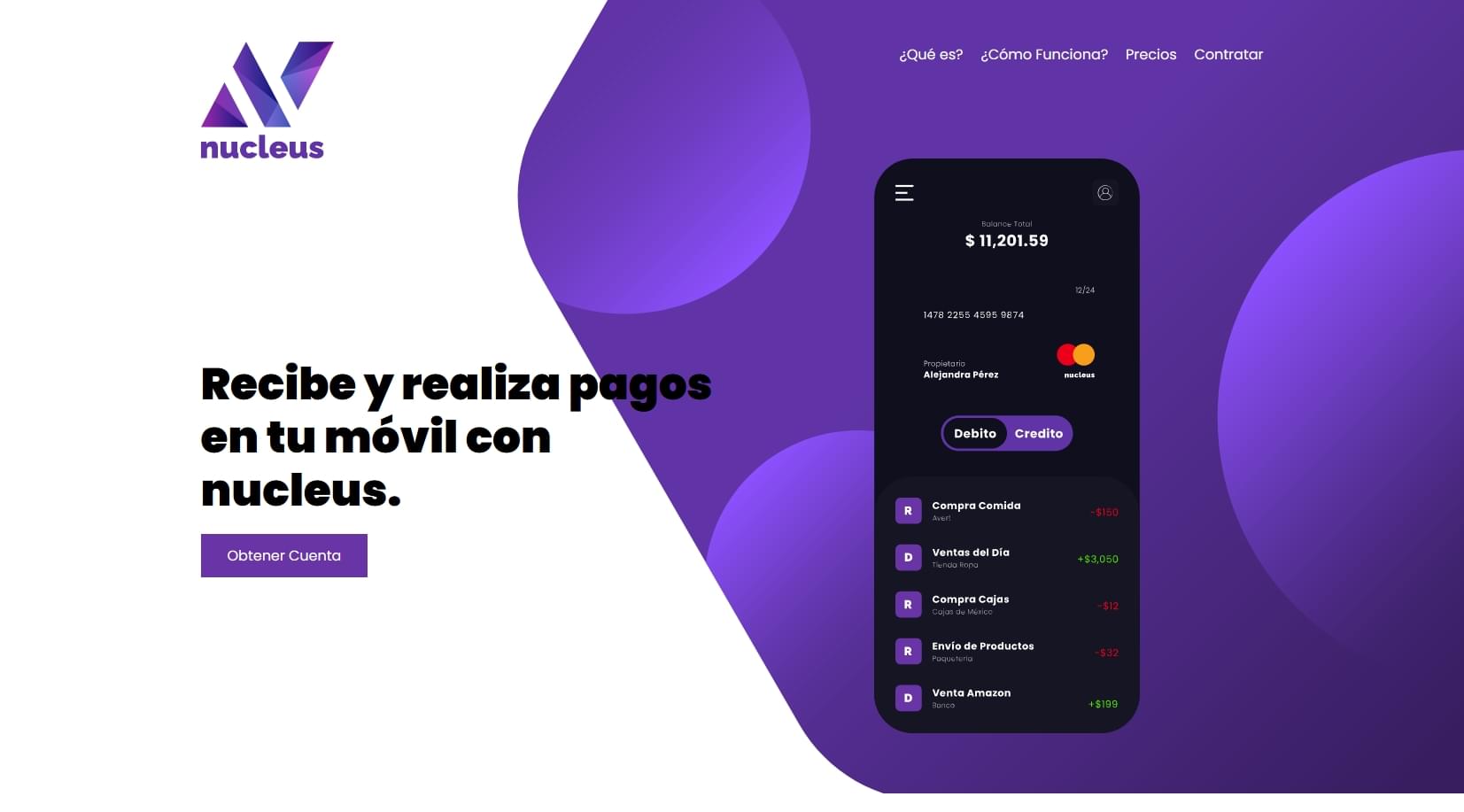 Plantilla de un diseño de aplicación móvil de pagos y cobros en línea.
